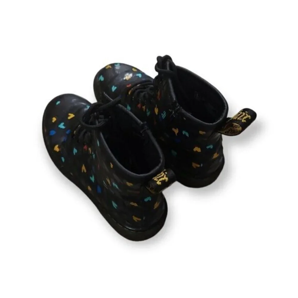 Doc Dr Martens Wild Heart Pascal Side Zip Combat Boots‎ Girls 3 US